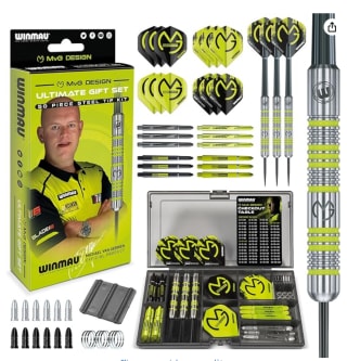 Coffret cadeau de 50 fléchettes WINMAU Michael van Gerwen MvG à 19,88€