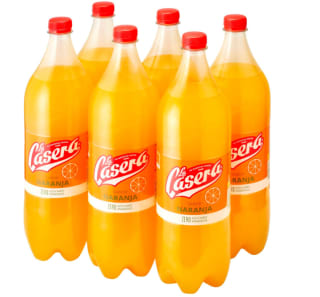 Pack 6 x 1.5L de La Casera Naranja, Refresco con gas con Cero Azúcares por 5.22€