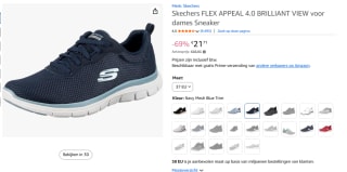 Skechers Flex Appeal 4.0, dames sneakers voor €21,71 bij Amazon
