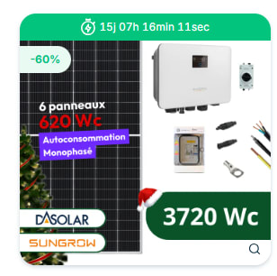 Kit solaire 3720 Wc Biverre Bifacial DAS Solar Sungrow à 934,90€