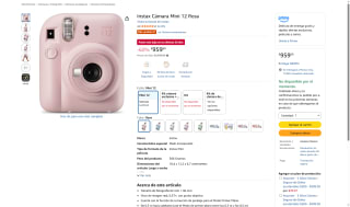 Cámara Instax Mini 12 Rosa por $959 | Amazon