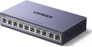 UGREEN 10 Puertos Switch Ethernet Gigabit con 8 PoE + 2 Gigabit-Uplink 60W por 36€