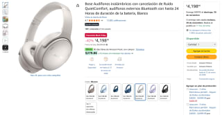 Audífonos Bose QuietComfort por $4,198 | Amazon