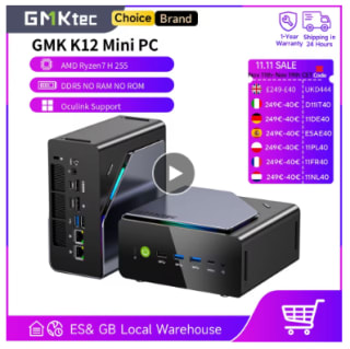 Mini PC minimaliste GMKtec K12 - Ryzen 7 (H) 255, Radeon 780M à 258,69€