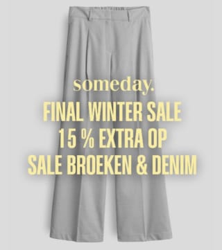 15% extra korting op sale broeken & denims bij Someday.