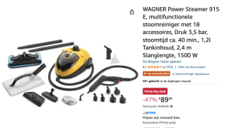 Wagner Power Steamer W 915E voor €89,99 bij Amazon