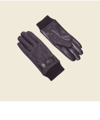 Gants en cuir noir homme à 11,99€