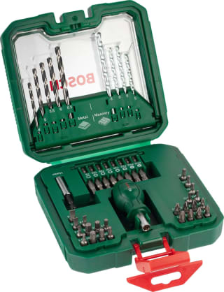 Bosch Set compacto, 42 + 1 uds. (Accesorios Destornillador, taladro) por 14.99€