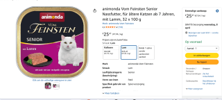 Amonda von Feinstein kattenvoeding voor €25,41