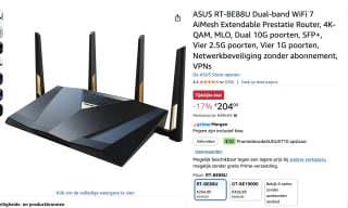 ASUS RT-BE88U Dual-band WiFi 7 router voor €204 bij Amazon