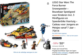 LEGO Star Wars Rebuild The Galaxy The Force Burner Snowspeeder voor €30,99 bij Amazon