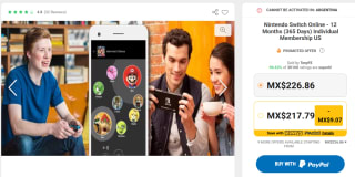 1 Año de Nintendo Switch Online por $269 | Kinguin