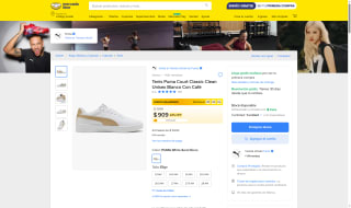 Tenis Puma Court Classic Clean por $909 | Oferta Mercado Libre