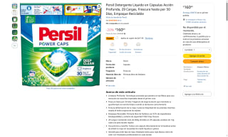 Detergente Persil 29 Cargas por $133 | Oferta Amazon