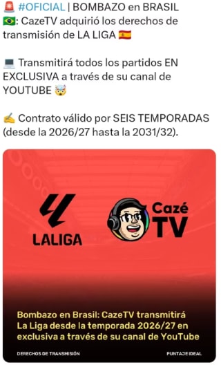 La LIGA Temporada 26/27 Gratis 4K | YouTube