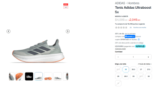 Tenis Adidas Ultraboost 5X por $1,742 | InnovaSport