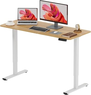 SANODESK 120x60cm Electric Standing Desk – Height Adjustable with Memory Panel (Vouch