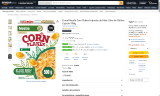 Cereal Nestlé Corn Flakes 500g por $24 | Oferta Amazon