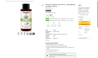Shampoo Claudio's 500ml por $65 | Oferta Amazon