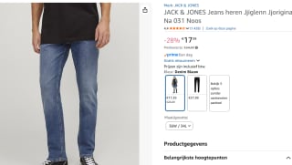 Jack & Jones Glenn Original jeans voor €17,39 bij amazon
