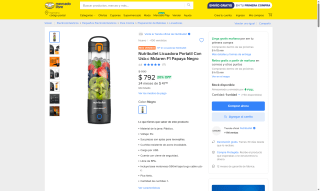 Licuadora Nutribullet Mclaren F1 590ml por $792 | Mercado Libre