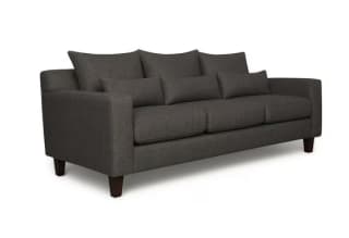 Sofá 3 Cuerpos Lykos Gris Oscuro Tela Confort para tu Hogar $199.990 Mundo Lider, cl
