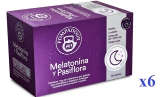 6 x POMPADOUR Infusion de melatonina y pasiflora 15 uds 30 g. por 10.7€