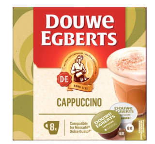 Douwe Egberts Dolce Gusto Cappuccino koffiecapsules Per Doos 16 st voor €2,99