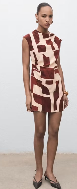 Vestido estampado cuello drapeado por 6.99€