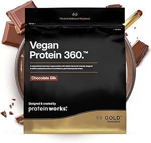 Protein Works | Vegan Protein 360 - Gold Innovation, Chocolate Silk, 16 Servings, £7.