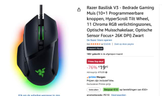 Razer Basilisk V3 - Ergonomische bedrade gamingmuis voor €19,42 met Amazon prime