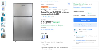 Refrigerador Cuory Blanca 86L por $3,200 | Mercado Libre