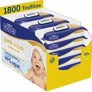 Dodot Pure Aqua Toallitas 30 Paquetes De 60 Unidades = 1800 Toallitas por 39,99€