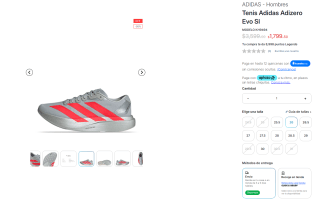 Tenis adidas Adizero EVO SL por $1,800 en Innovasport