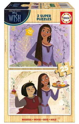 Educa Set de 2 Puzzles de madera de Wish de Disney por 4.85€.