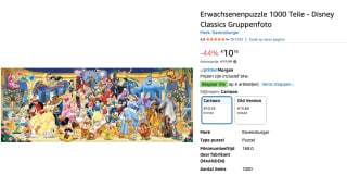 Ravensburger Disney puzzel panorama groepsfoto - 1000 stukjes voor €10,16 bij Amazon