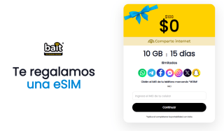 eSIM Gratis con BAIT | 10GB por 15 días