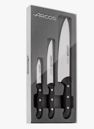 Arcos Serie Maitre Set Cuchillos Cocina 3 piezas (Mondador + Cocina + Chef) a 17.67€