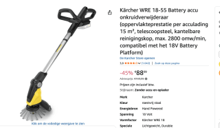 Kärcher onkruidverwijderaar voor €88,09 bij Amazon