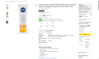 Protector Solar NIVEA SUN por $90 | Oferta Amazon