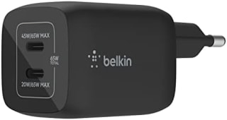 Belkin Cargador de Pared Doble USB tipo C de 65 W, Carga Rápida 3.0 por 29.67€