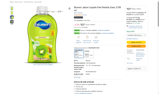 Jabón Blumen Kiwi 2100ml por $65 | Oferta Amazon