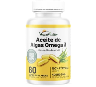 Vegan Vitality Omega 3 Vegano Aceite de Algas por 14,44€