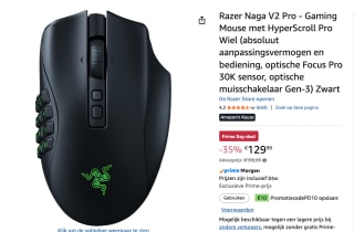 Razer Naga V2 Pro - Gaming Mouse met HyperScroll Pro Wiel voor €119,99