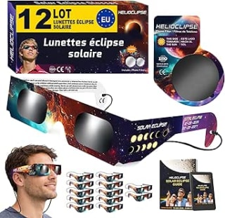 Lunettes Eclipse Solaire Helioclipse 6/12/25/50/100 à 8,95€