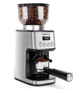 AIGOSTAR Molinillo de Café Eléctrico con Soporte Desmontable y Contenedor por 54.43€