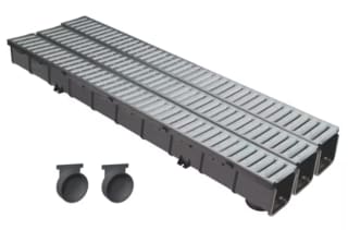 Lot de 3 caniveaux à grille galvanisée A15 à 19,90€