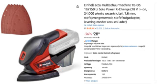 Einhell Power X-Change Draadloze Multischuurmachine voor €28,99 bij Amazon