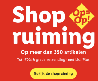 Tot 70% korting op heel veel artikelen in de Lidl webshop