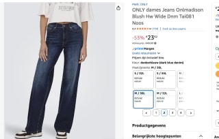 ONLY dames Jeans Onlmadison Blush voor €23,62 bij Amazon